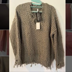 Olive green wishlist sweater.. originally $58, never worn, tags still on